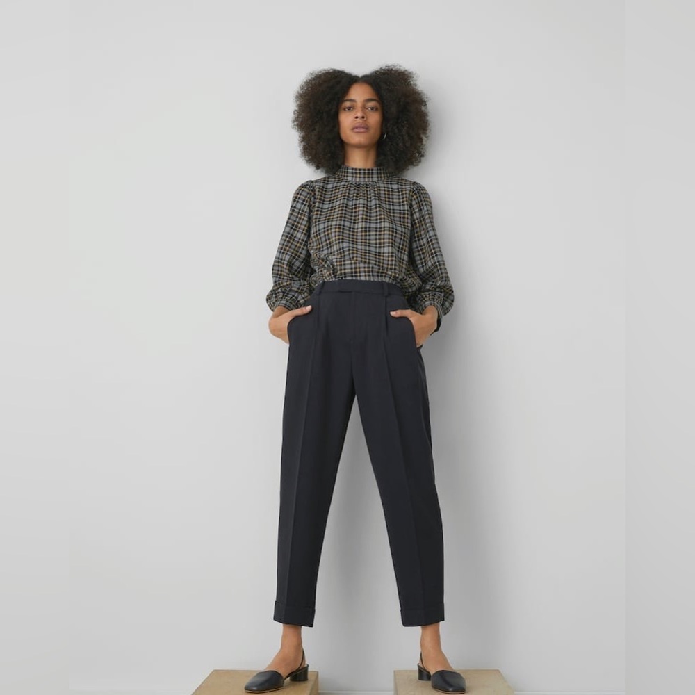 NWT Everlane The Put-Together Pleat Pant. Size 0. Black.